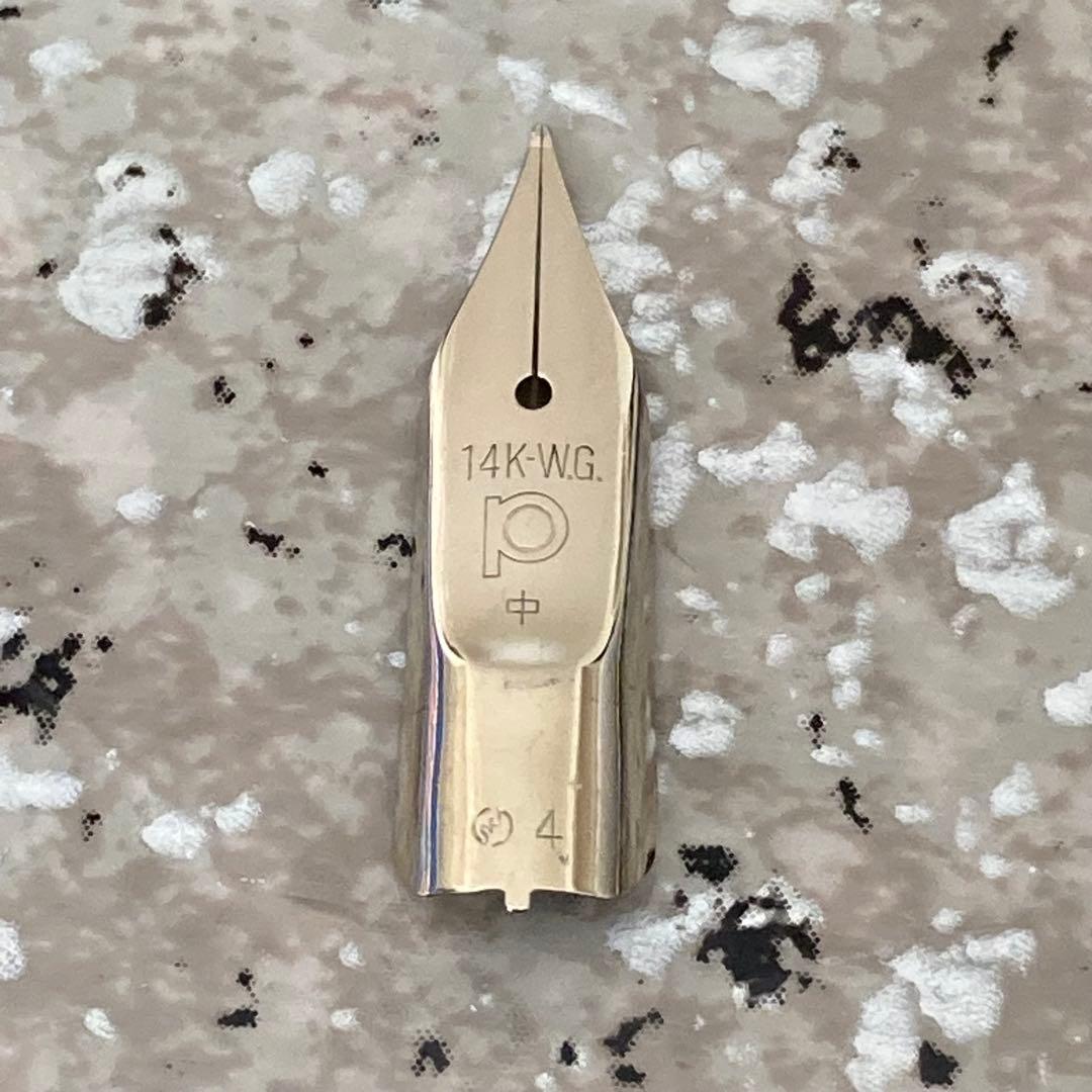 #242 オーバーホール済み 万年筆 プラチナ PLATINUM 14k WG