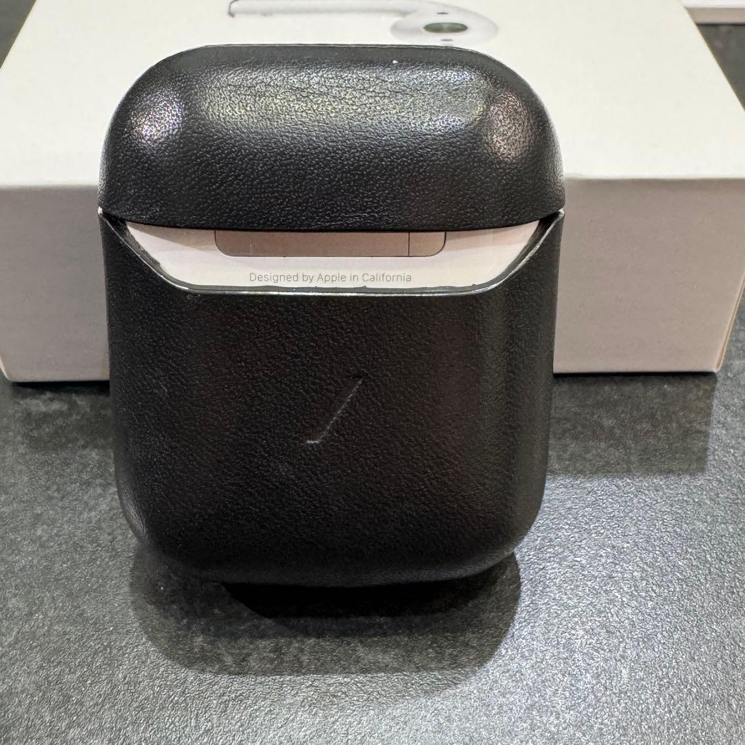 【高級本革ケース付】AirPods 第2世代 フルセット 動作OK A2031