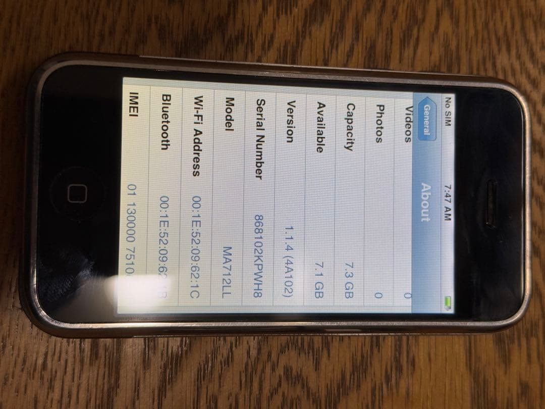 iPhone 2G 日本未発売　外観美品 8GB 初代iPhone　第1世代