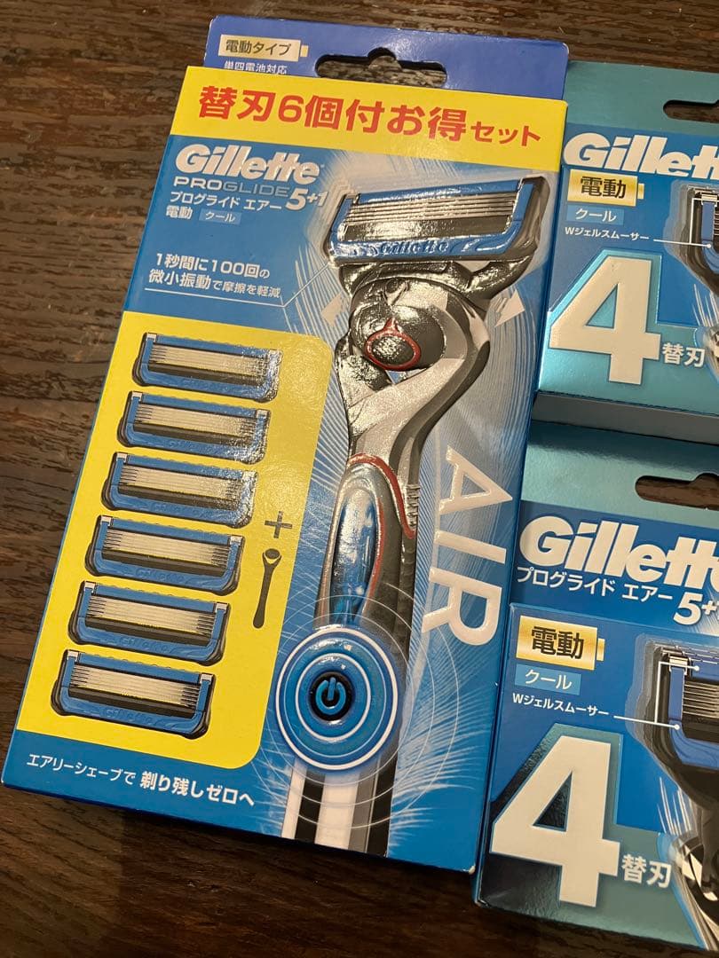 ジレット　プログライド　エアー　5+1 電動　クール　替刃セット