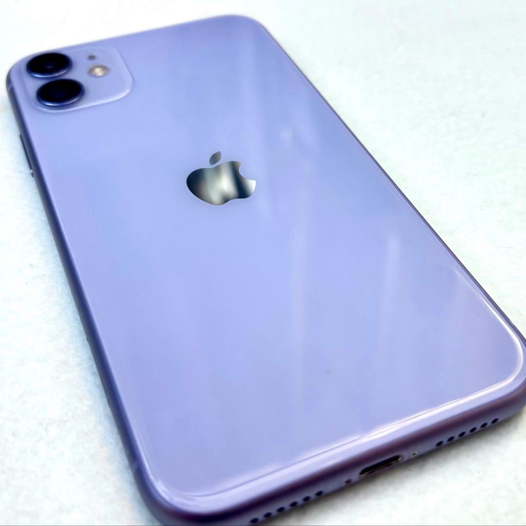 iPhone 11 256GB パープル SIMフリー BT85%目立った傷なし