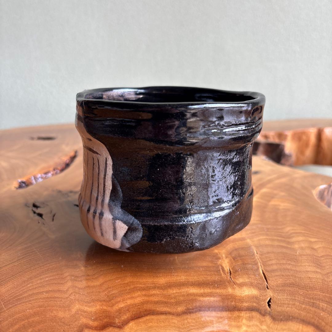 黒織部茶碗 作家物 織部焼 抹茶碗 茶道具