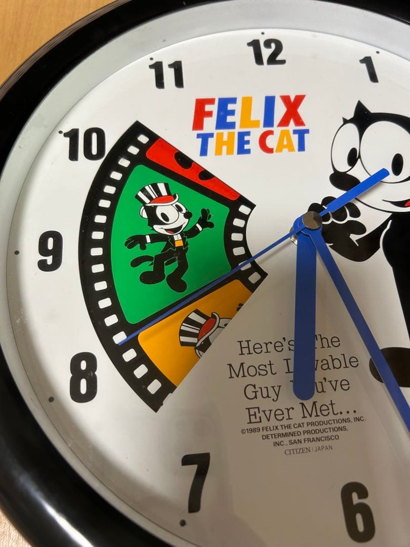 【貴重】80's \"Felix the Cat\" グラフィックギミッククロック