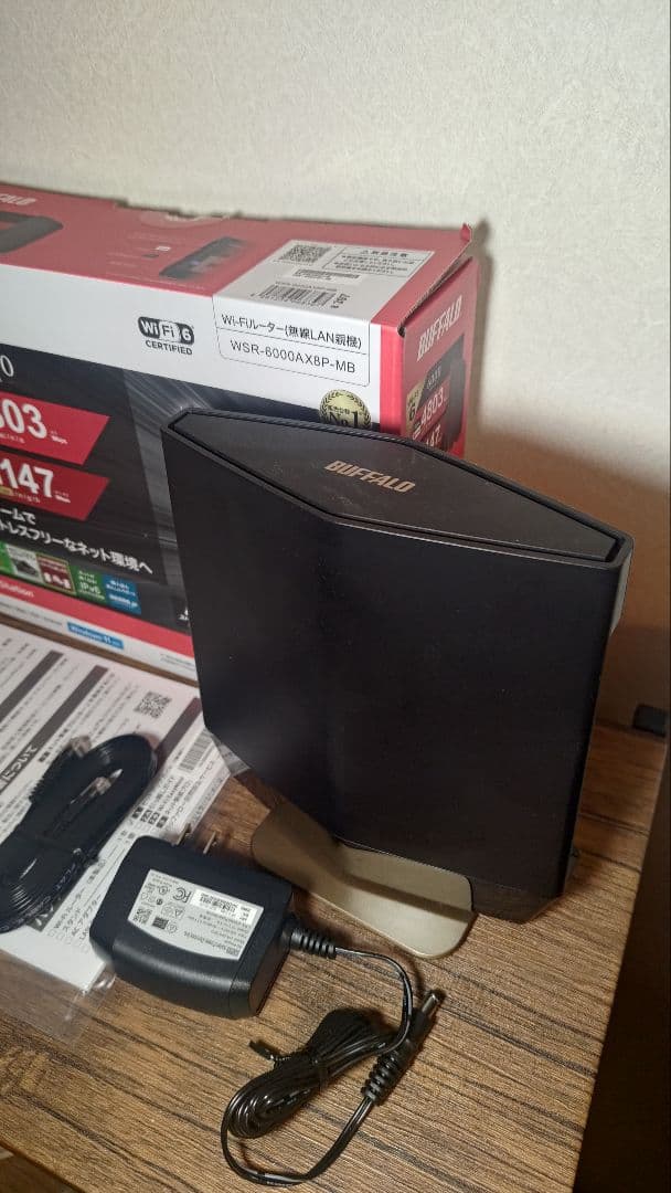 ジャンク品】BUFFALO WSR-6000AX8P-MB 無線LANルーター