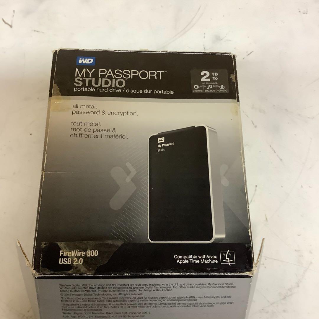 WD My Passport Studio 2TB 外付けHDD箱付（わ-45）