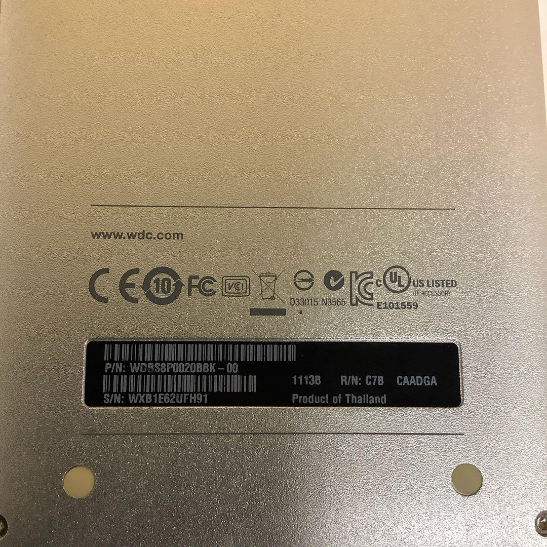 WD My Passport Studio 2TB 外付けHDD箱付（わ-45）