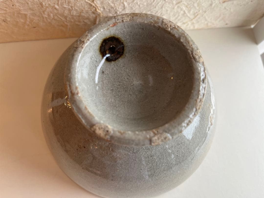 李朝　高麗茶碗　井戸茶碗　目跡