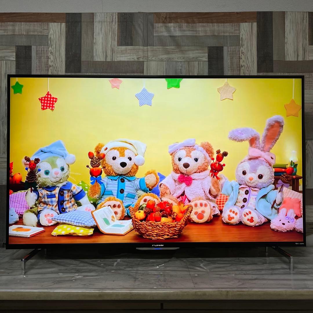 全国送料込❣️フナイ55型4Kテレビ録画機能付YouTube.Netflix視聴可