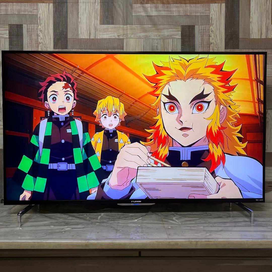全国送料込❣️フナイ55型4Kテレビ録画機能付YouTube.Netflix視聴可