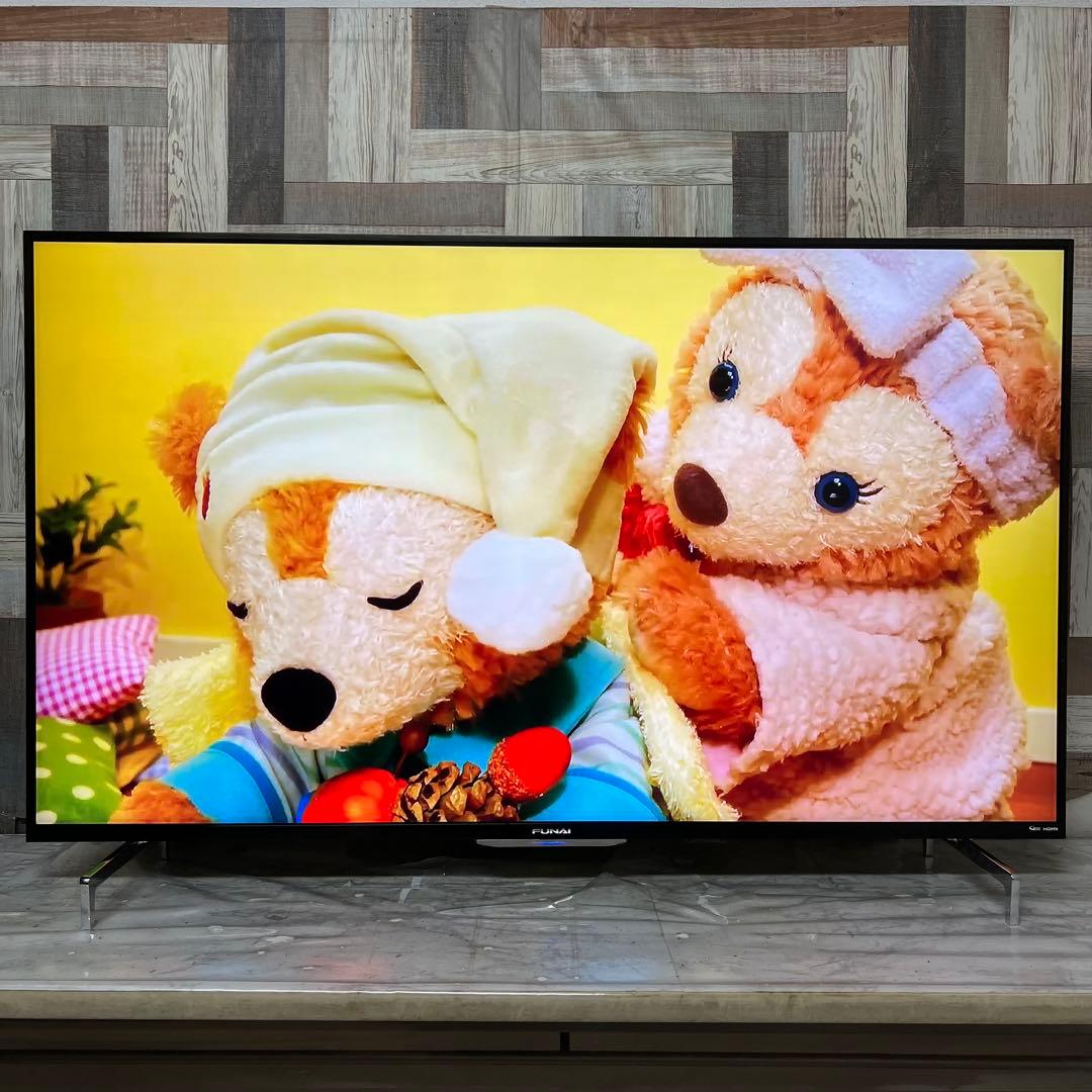 全国送料込❣️フナイ55型4Kテレビ録画機能付YouTube.Netflix視聴可