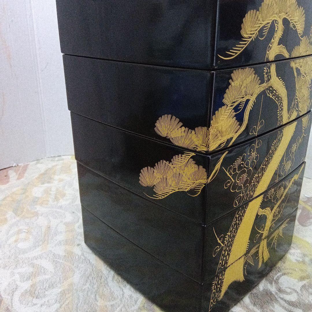 重箱五段重　 天然木漆器