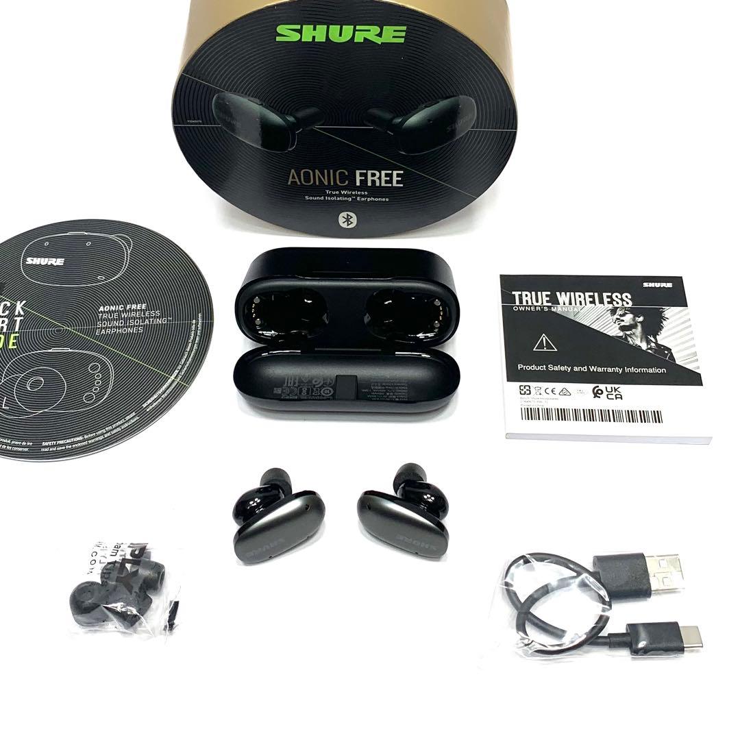 【ほぼ新品】SHURE シュア AONIC FREE SBE1DYBK1-A