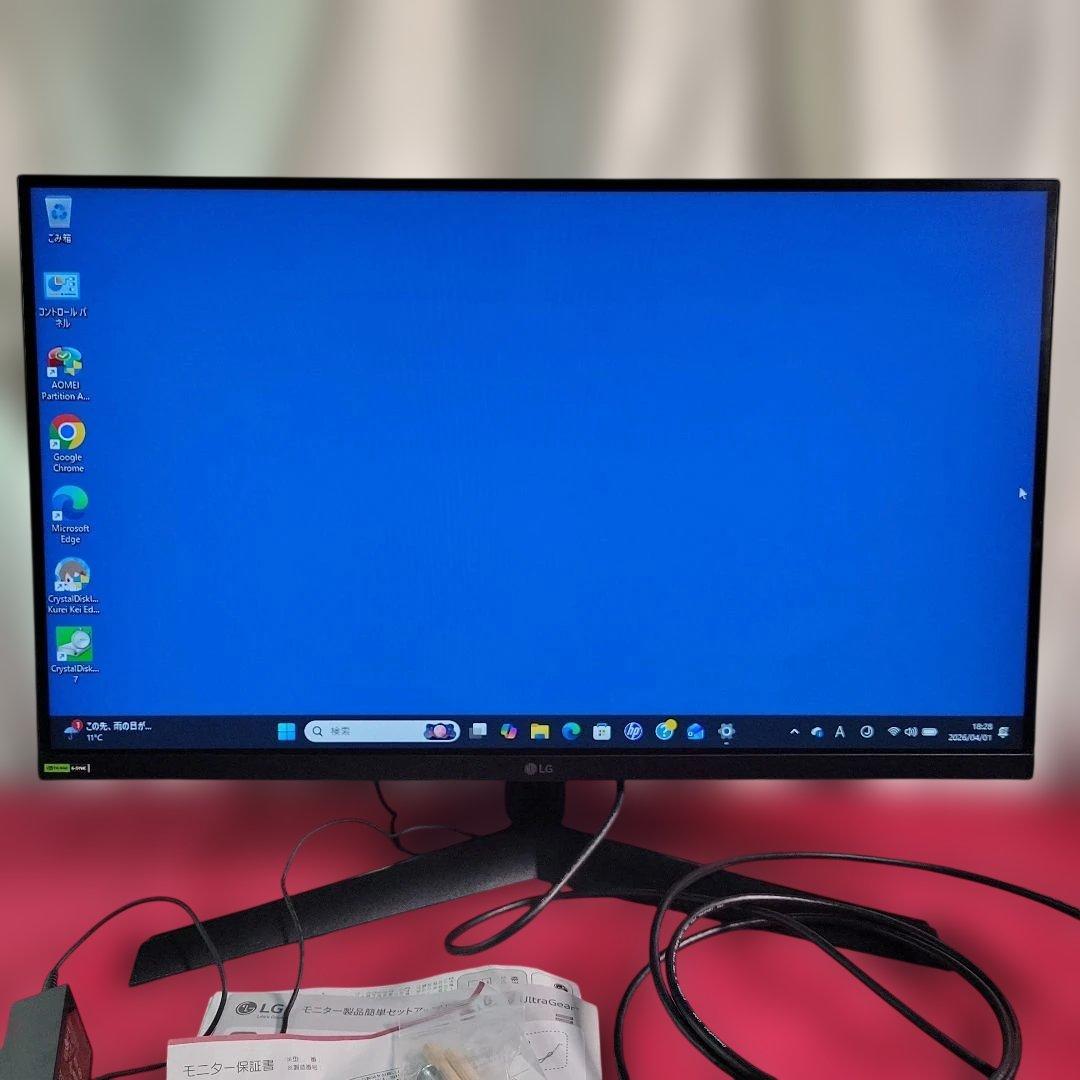 LG ゲーミングモニターUltraGear 27GS60F-B 27インチ動作品
