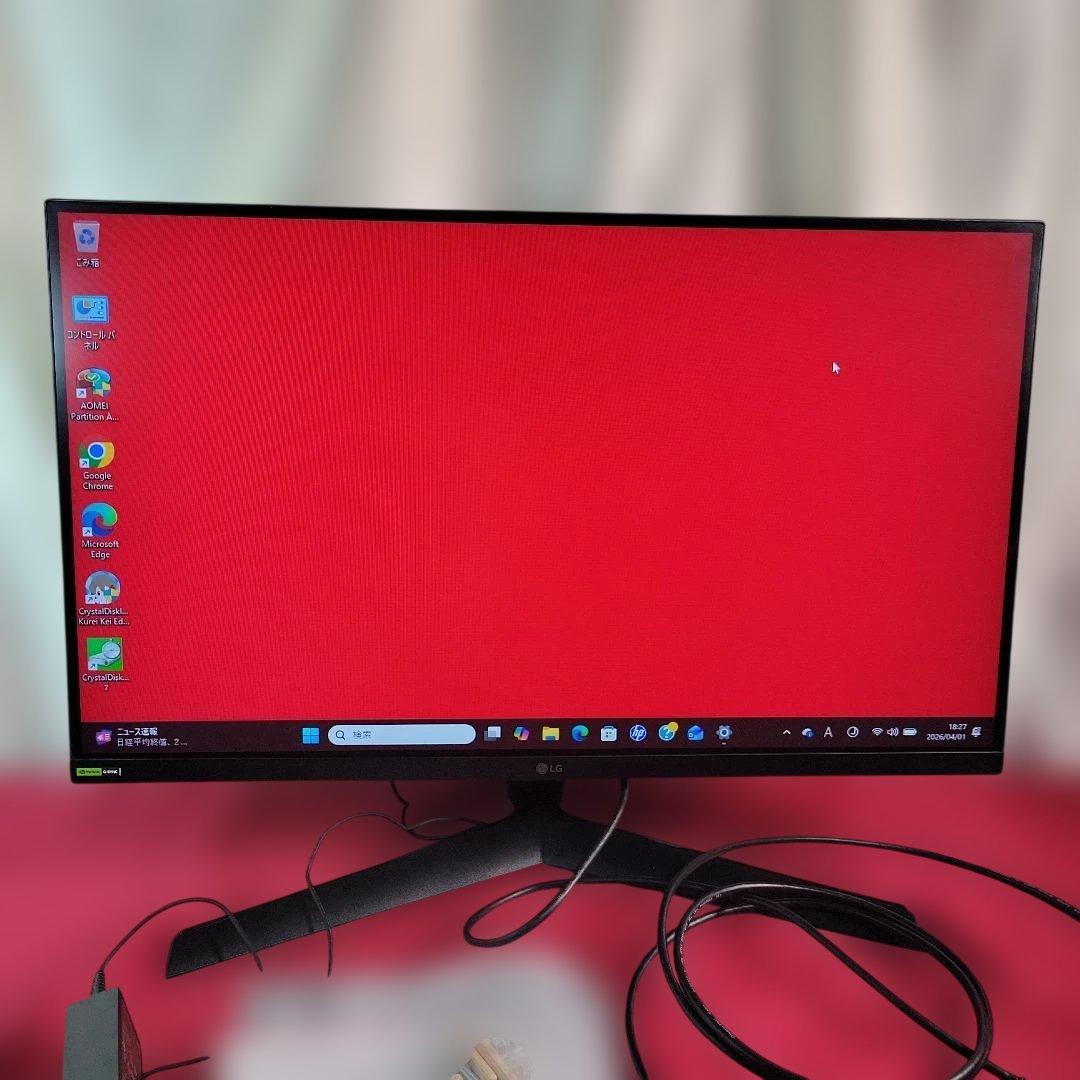 LG ゲーミングモニターUltraGear 27GS60F-B 27インチ動作品