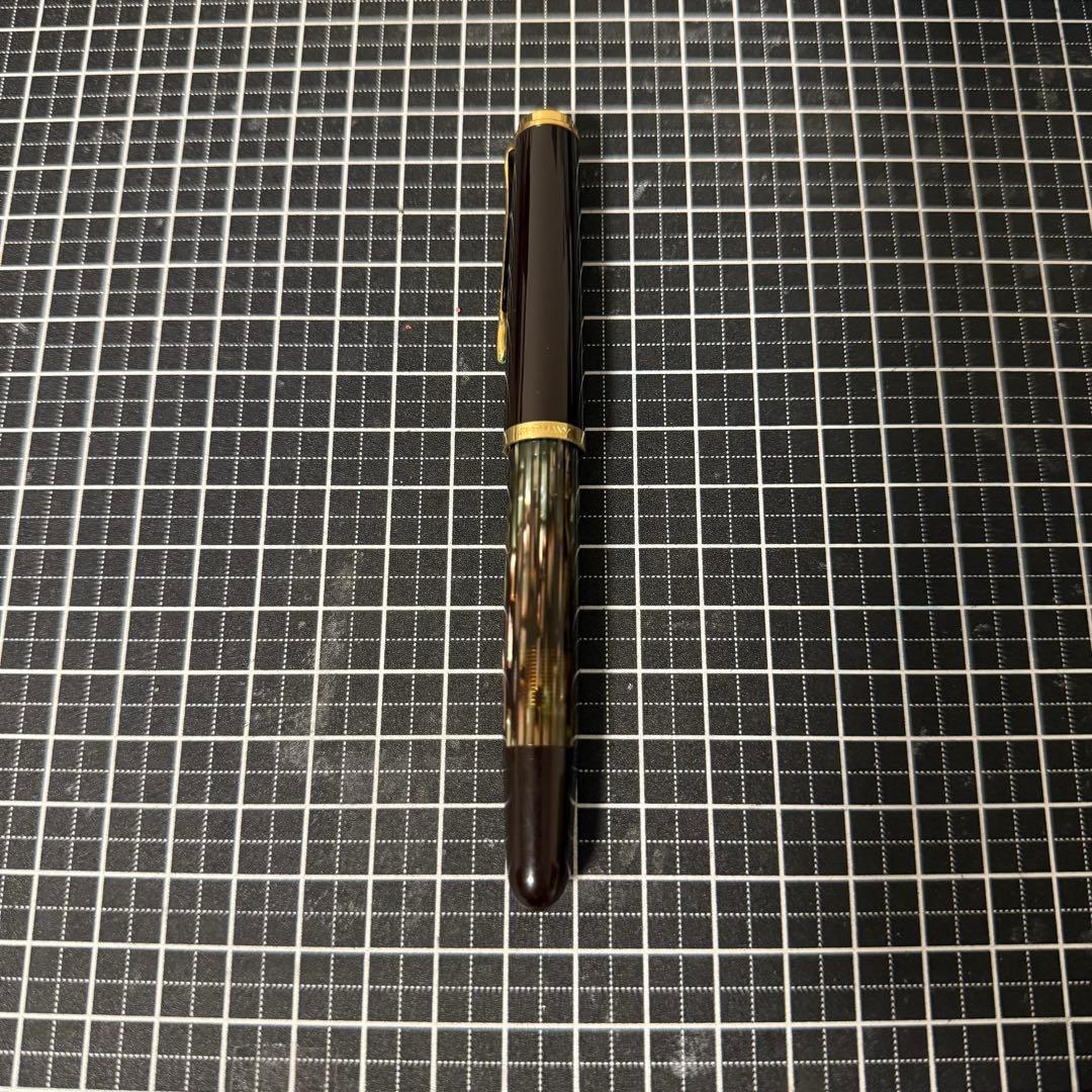 ペリカン 万年筆 ＃400NN M&K 茶縞 F