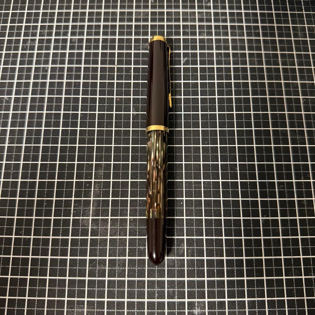 ペリカン 万年筆 ＃400NN M&K 茶縞 F