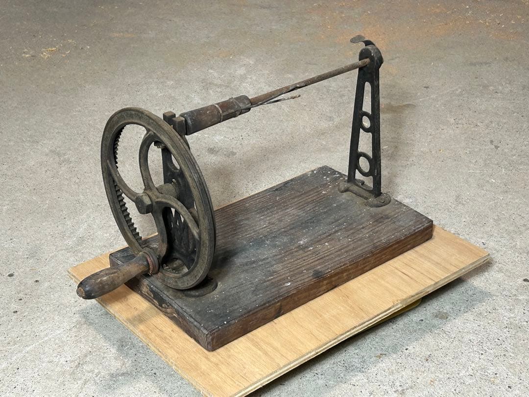 稀少/アンティーク/当時物/蔵出し/古道具/鉄製/木製/糸巻き機