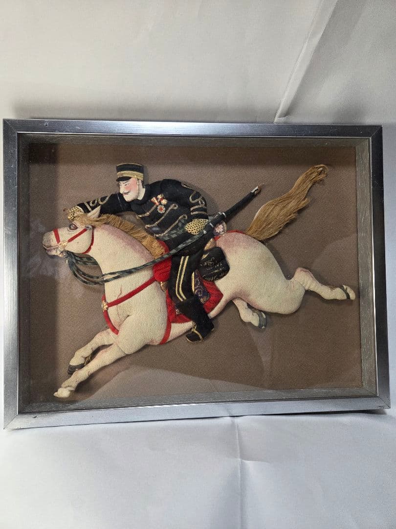 布貼り絵　アート作品 明治陸軍将校