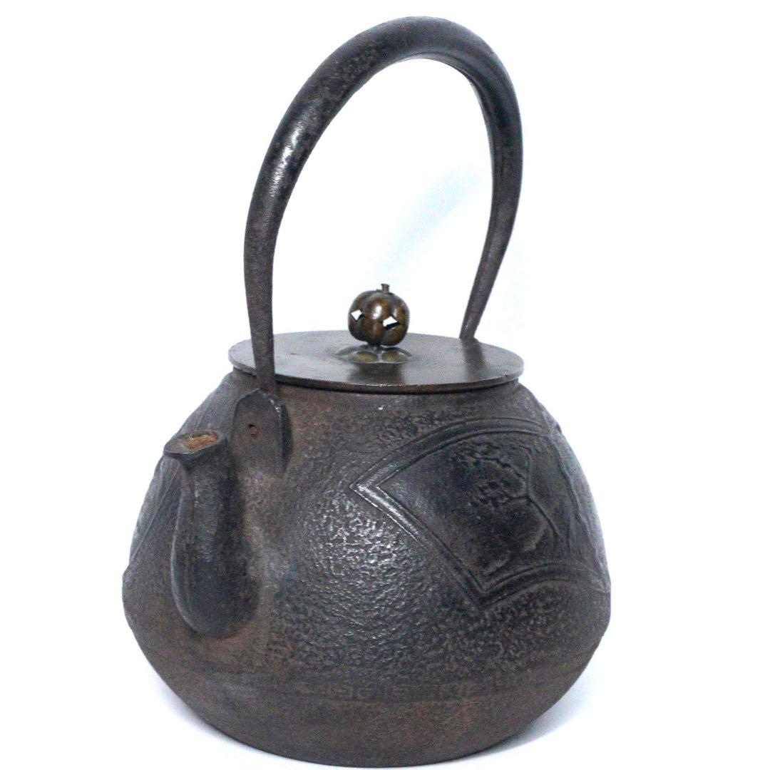 【龍文堂】鉄瓶 鉄急須 煎茶道具 茶道具 骨董 古美術 時代物 鉄器