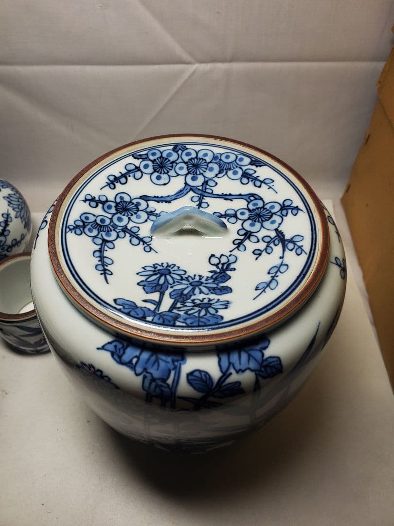保管品　茶道具　染付　皆具　平安白鳳