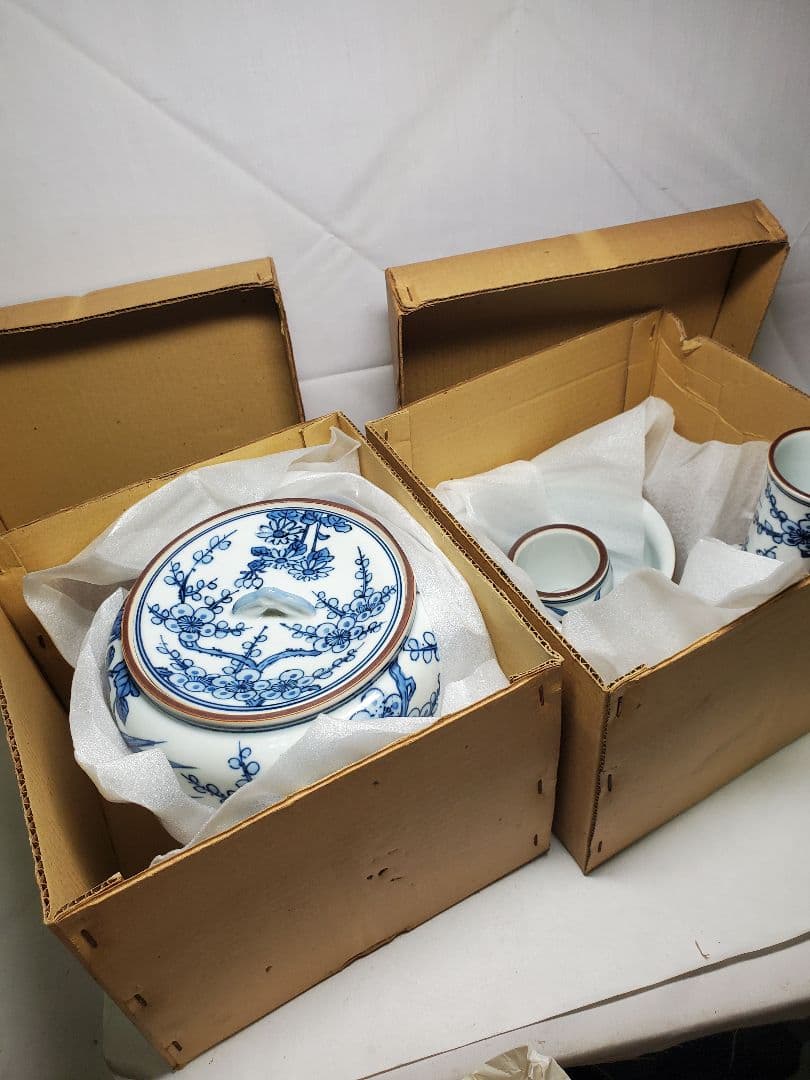 保管品　茶道具　染付　皆具　平安白鳳
