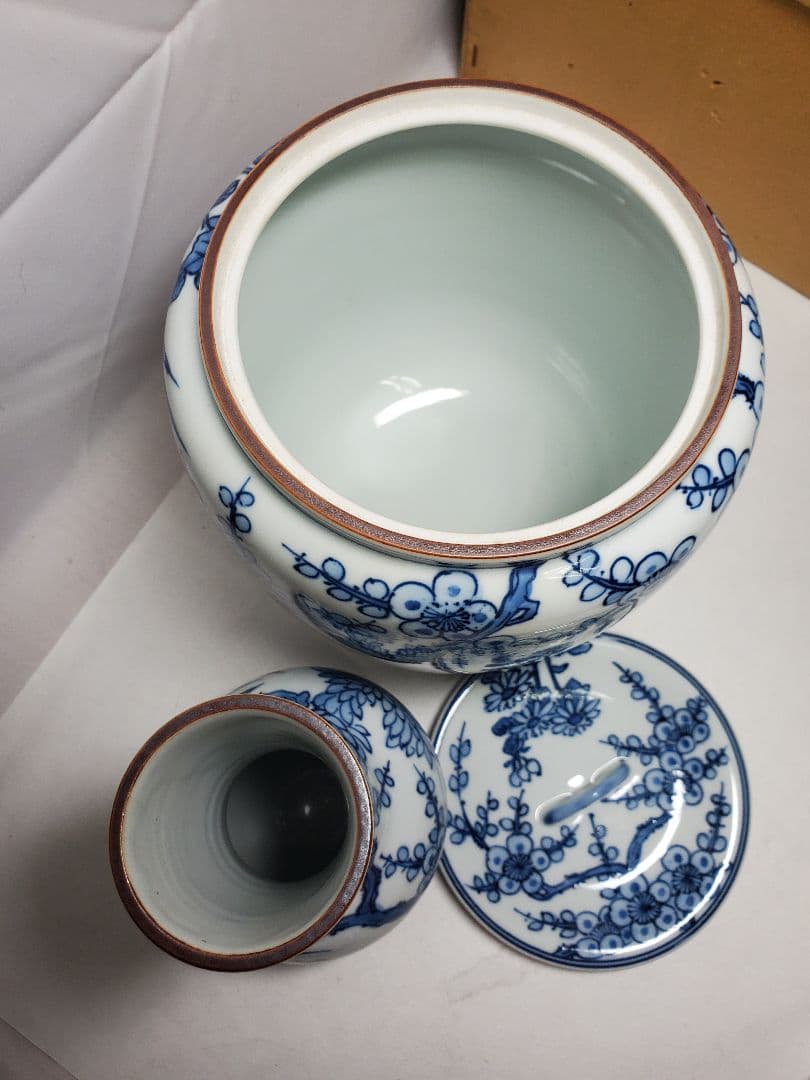保管品　茶道具　染付　皆具　平安白鳳