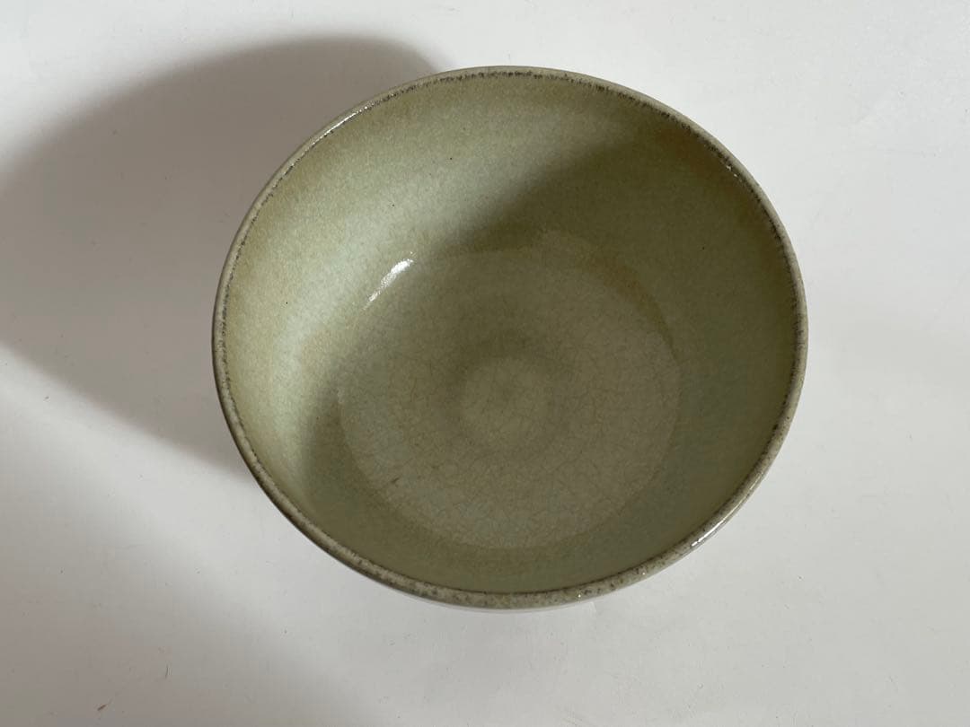 陶芸家　大塩正義　赤膚焼　萩釉　茶碗　共箱　日展評議員　橋本明治展記念