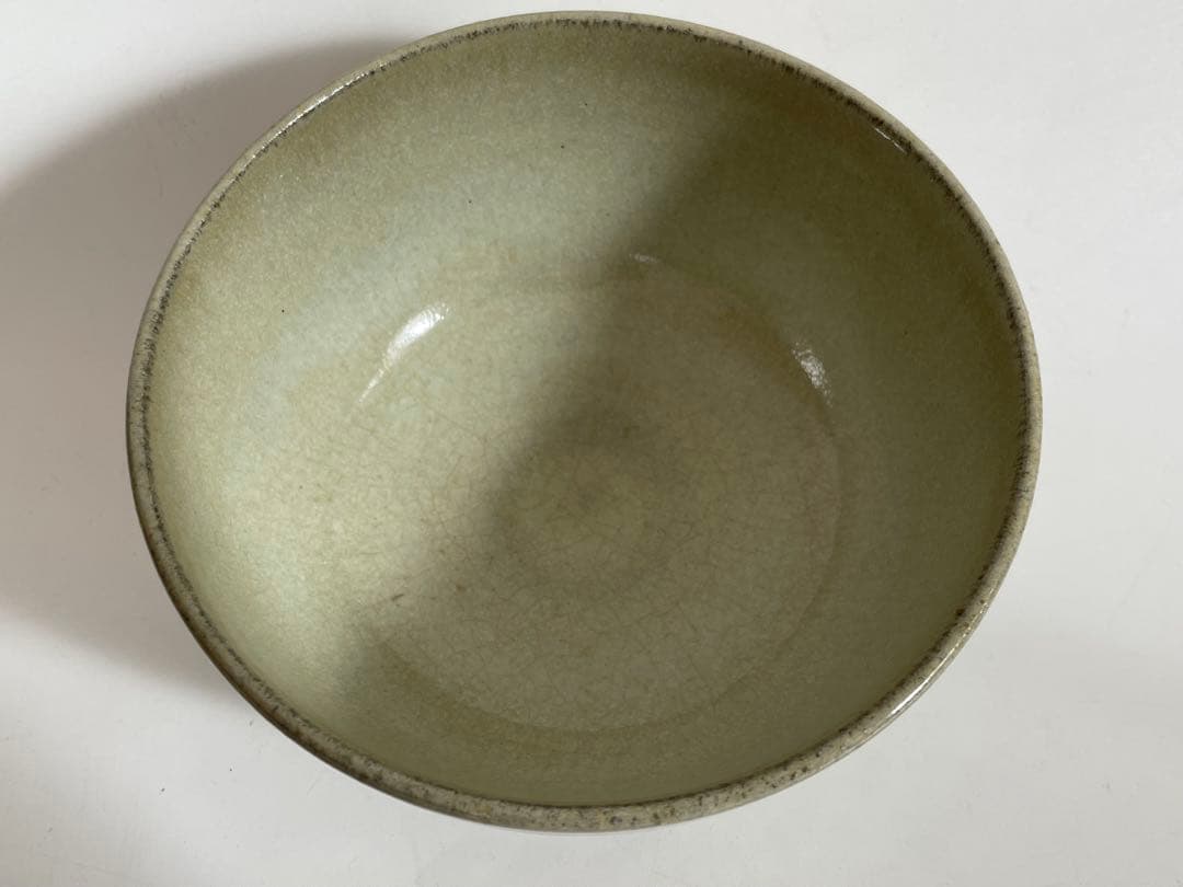 陶芸家　大塩正義　赤膚焼　萩釉　茶碗　共箱　日展評議員　橋本明治展記念