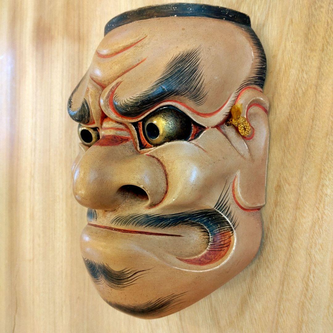 大癋見 おおべしみ 能面　手作り　木製