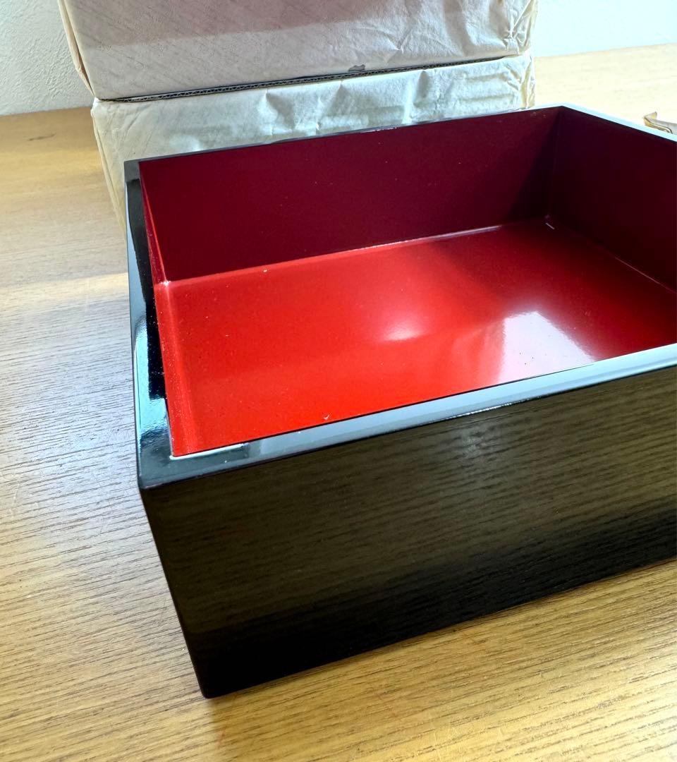 暮しの器　重箱　三段重　沈金　天然木　未使用品　共箱