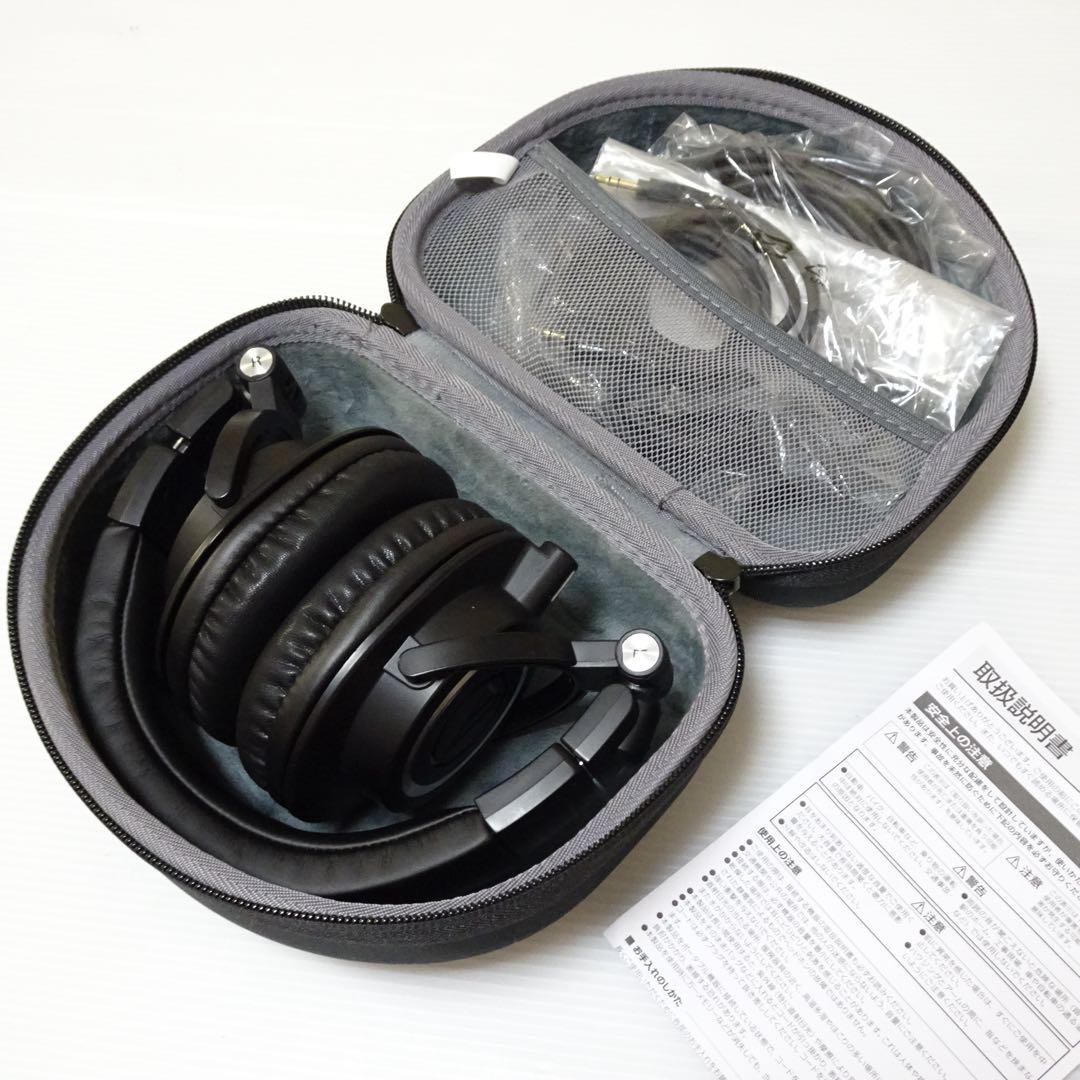 【イヤーパッド新品】オーディオテクニカ ヘッドホン ATH-M50x ケース付