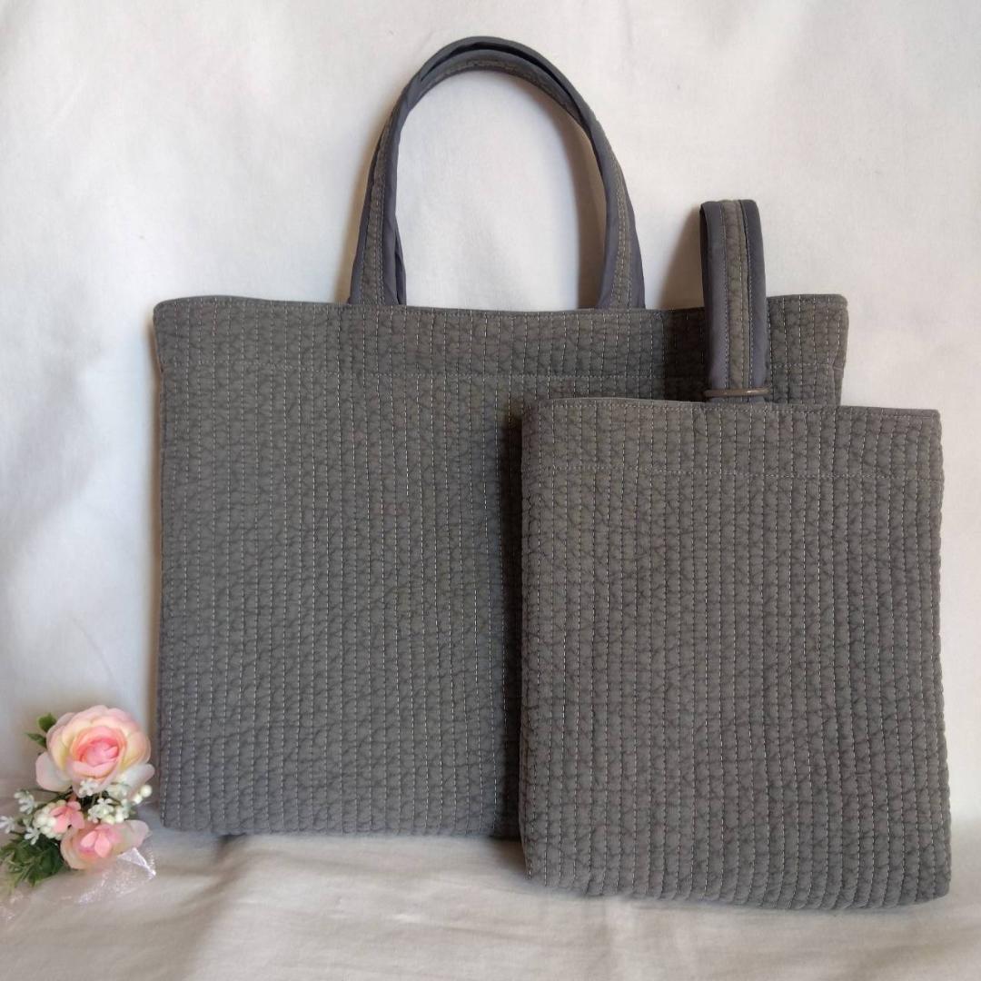 くすみピンク☆レッスンバッグ 上履き入れ 2点セット☆ ヌビバッグ 入学
