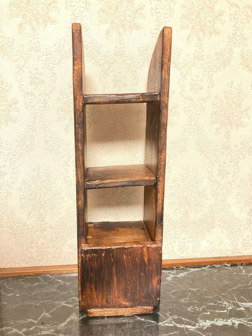 一点物 手作り 木製ラック 焼き加工 古材風 古道具 インテリア