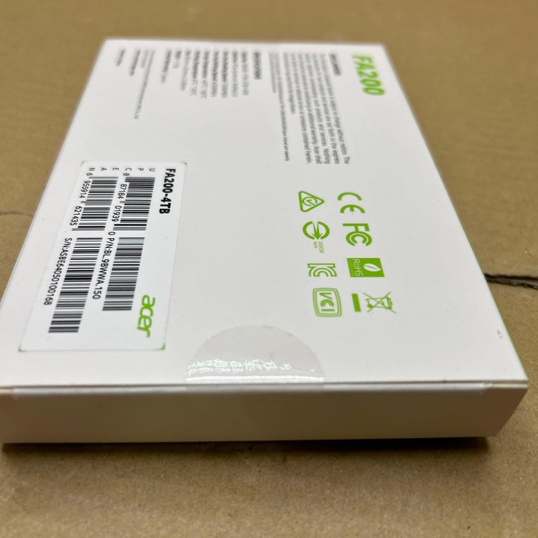 4TB♡Acer M.2 SSD FA200 PCIe Gen4×4