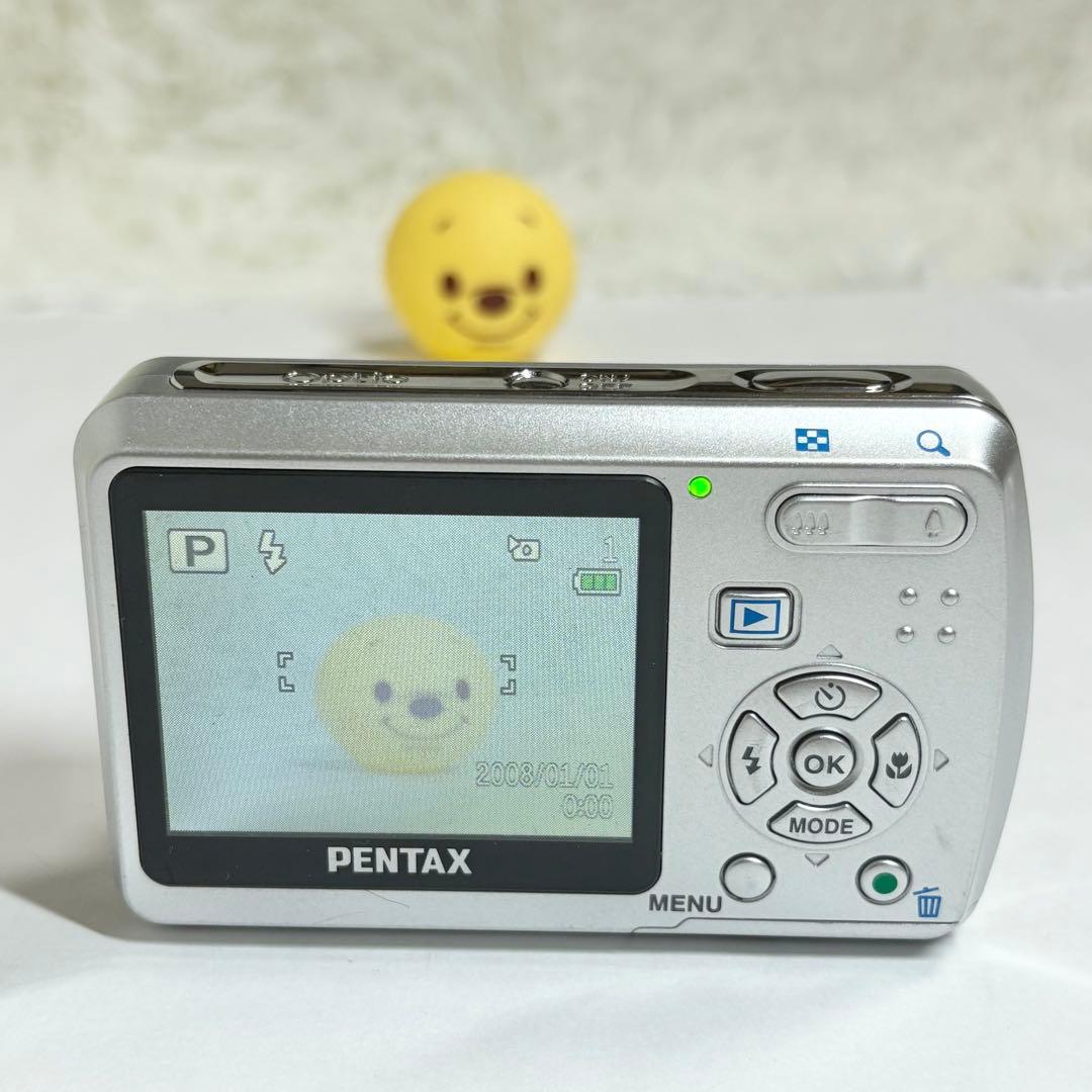 PENTAX ペンタックス Optio E50 レトロコンデジ シルバー 稼動品