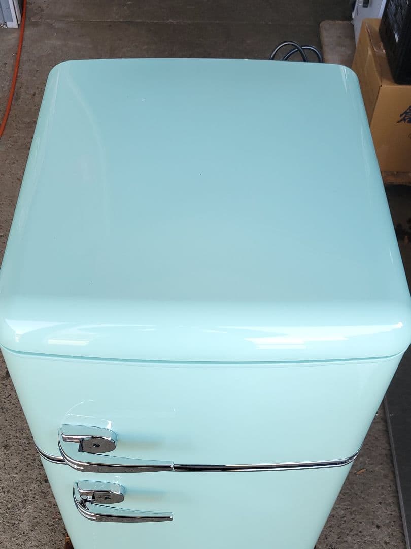 レトロ風 オーヤマ 冷蔵庫 PRR-082D-LG 81L 2ドア 2020年製