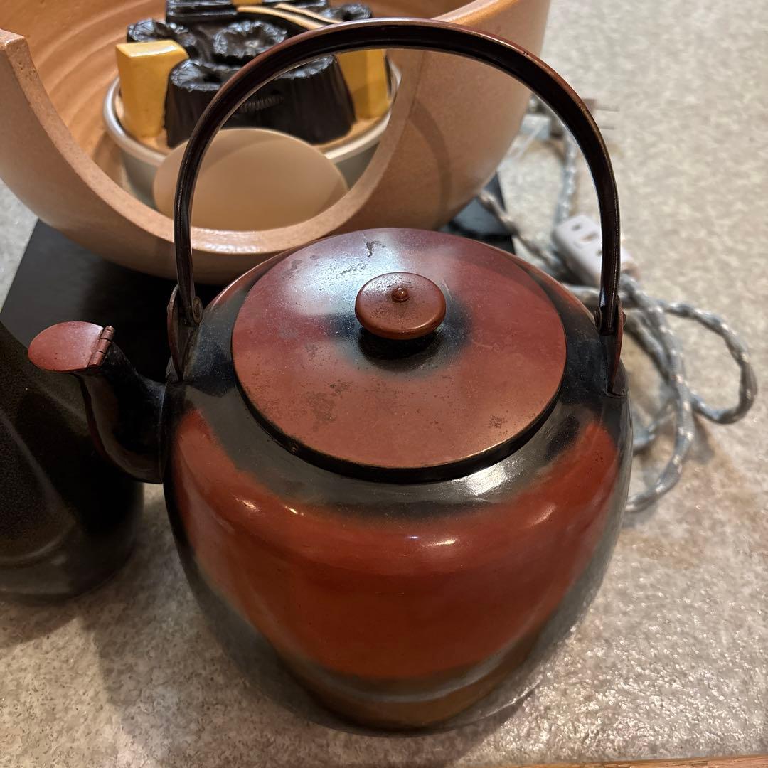 格安✨【野々田式】茶道具セット 炭型電熱器 風炉 鉄瓶 動作確認済