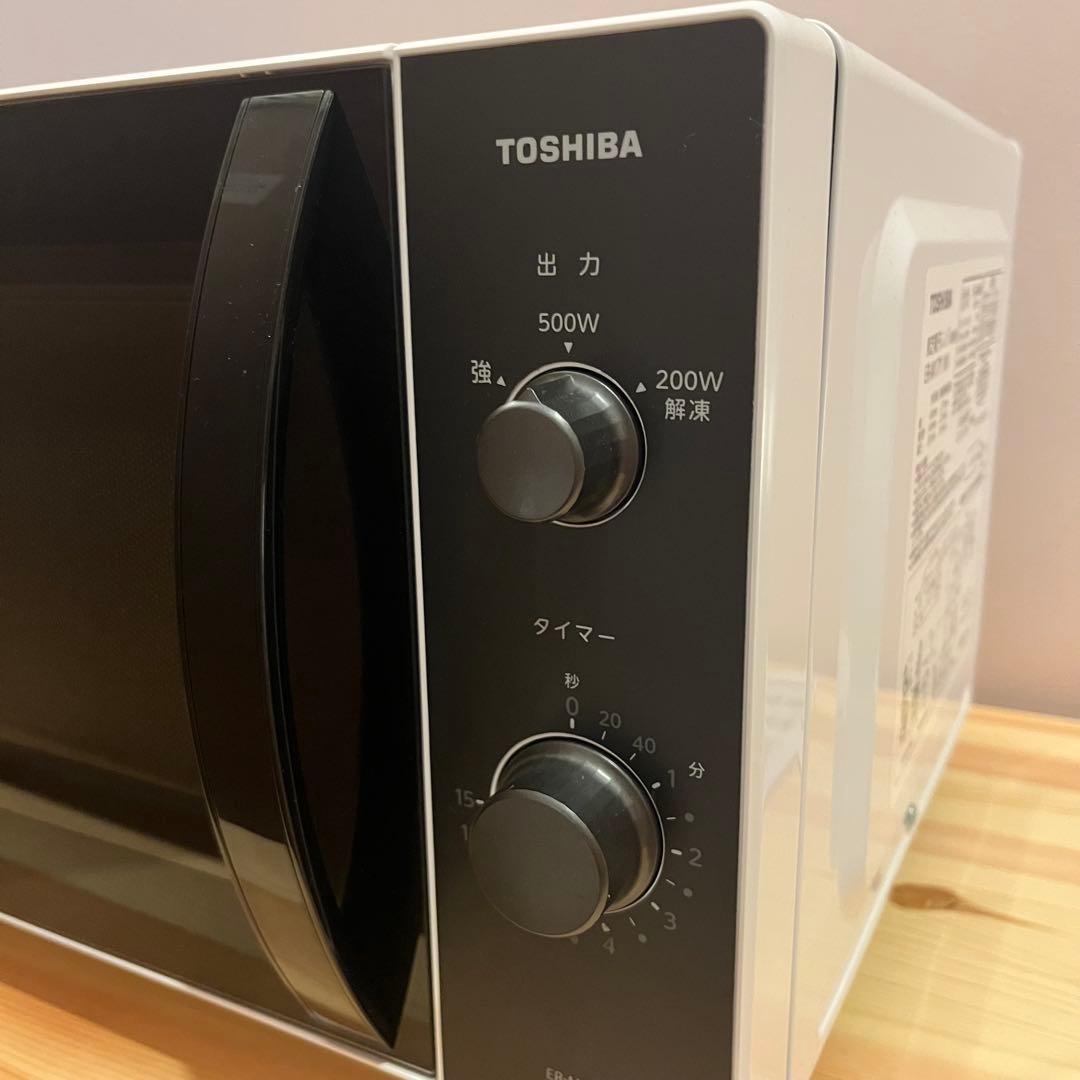 東芝 単機能レンジ フラット横開き 17L ホワイトER-M17Y（W）24年製