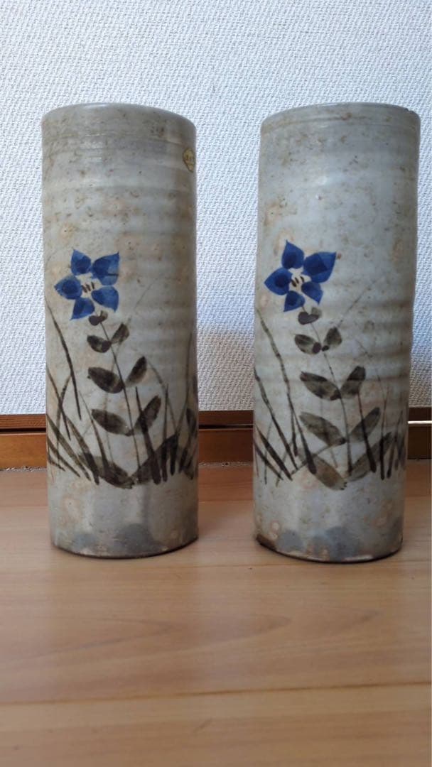 陶器とクリスタルの花瓶セット