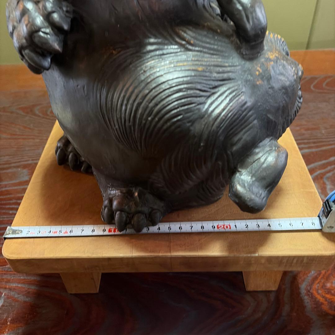 備前焼　絡み獅子
