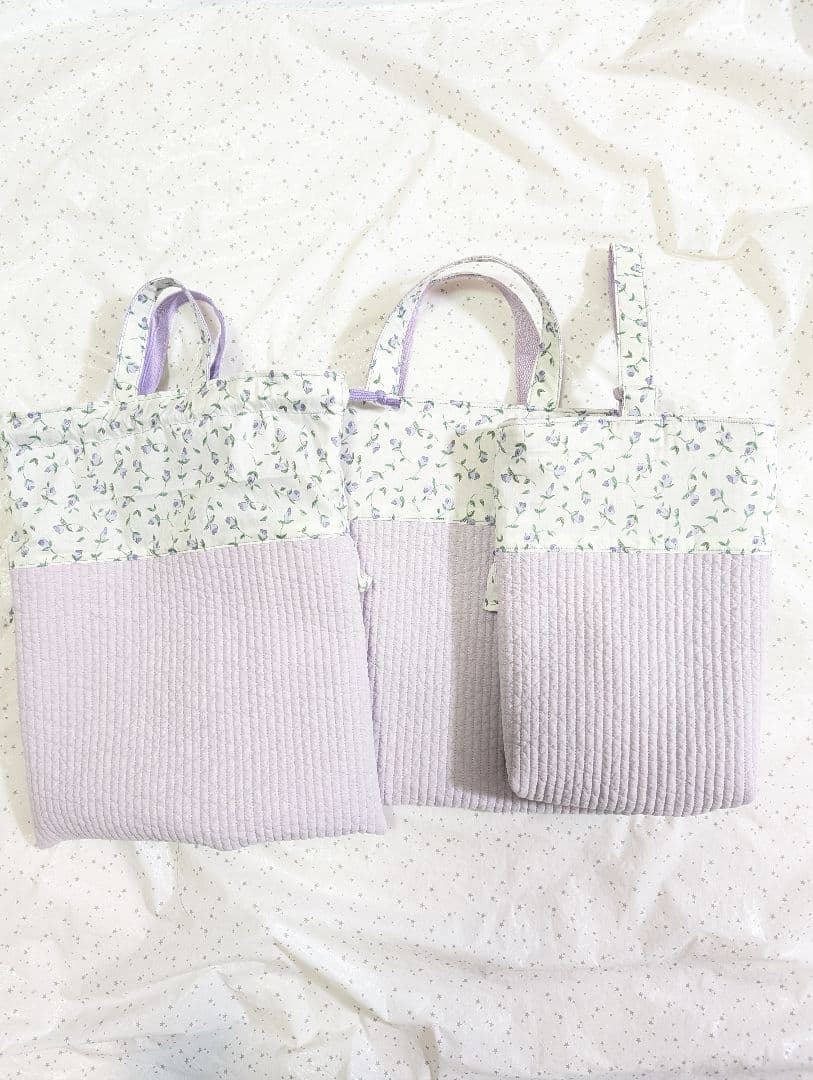 リバティ　レッスンバッグ上履き入れ体操服袋　フローラ×ヌビ