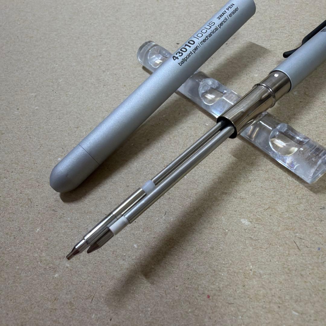 廃盤 メタフィス ローカス 43010 3way pen シルバー 箱付き