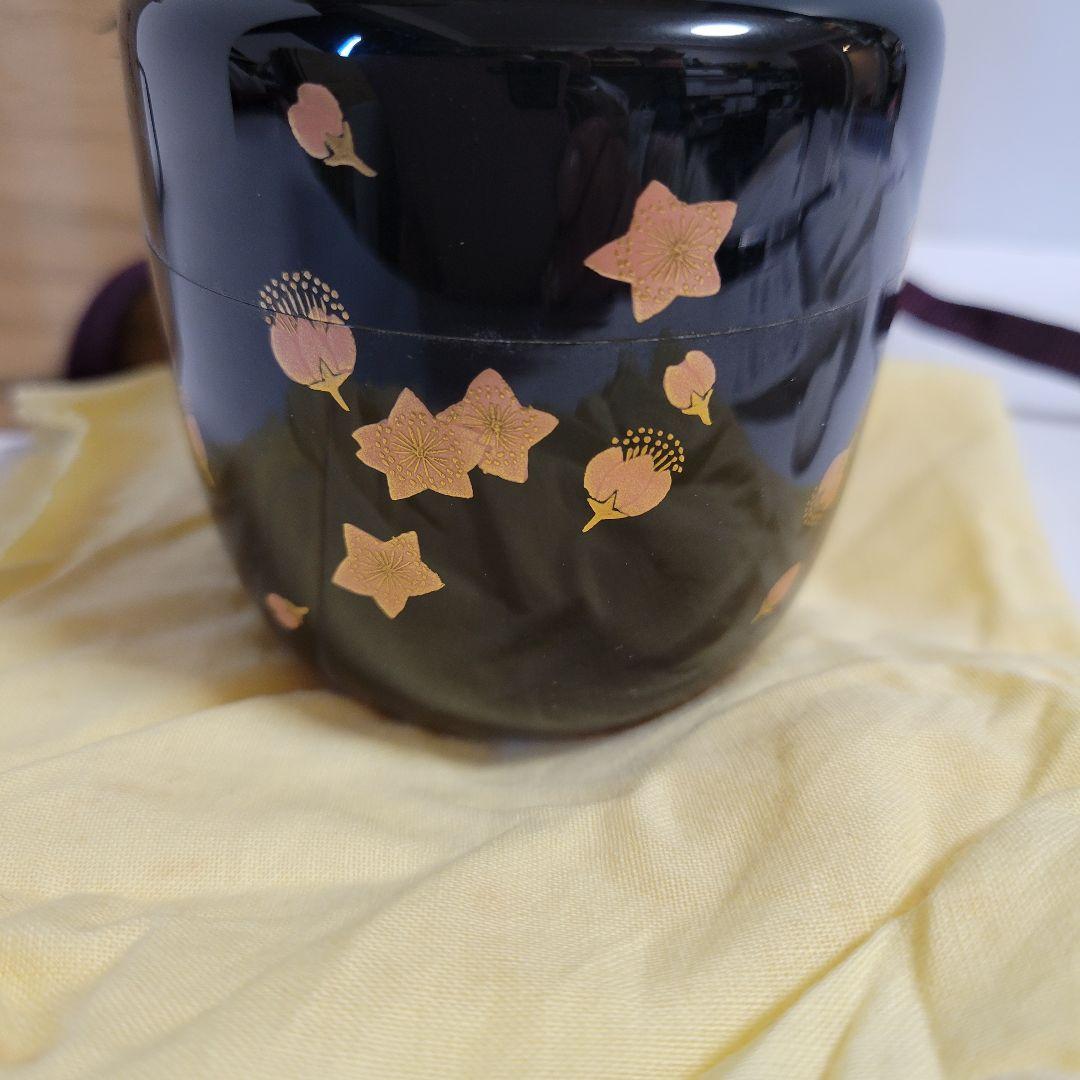 竹内幸斉作  立雛蒔絵 大棗 茶器