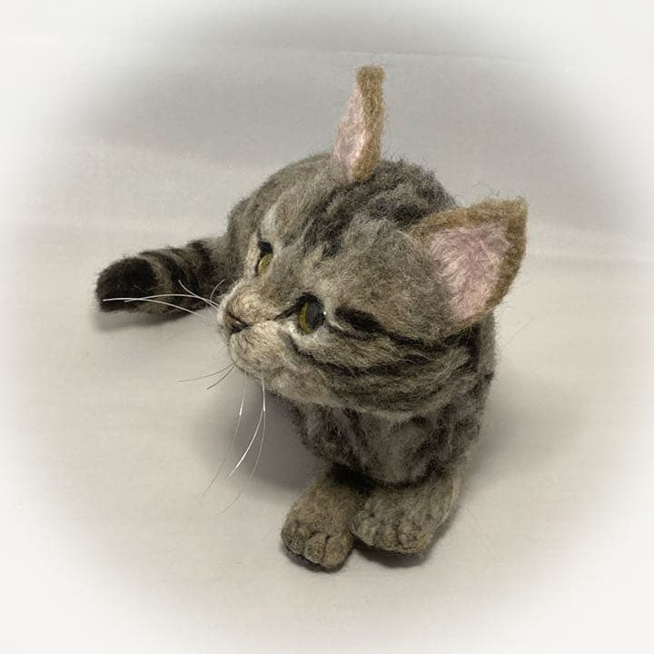 サンプルページ LLLサイズ キジトラ 子猫 羊毛フェルト 猫 ハンドメイド