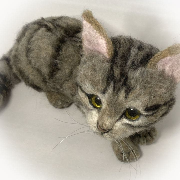 サンプルページ LLLサイズ キジトラ 子猫 羊毛フェルト 猫 ハンドメイド