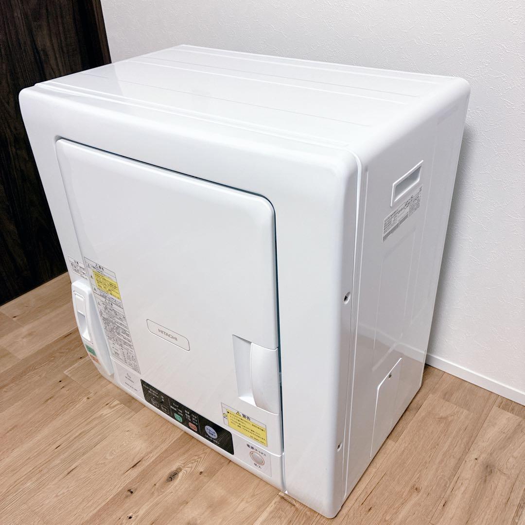 美品 日立 衣類乾燥機 5kg ピュアホワイト DE-N50WV 2018年製
