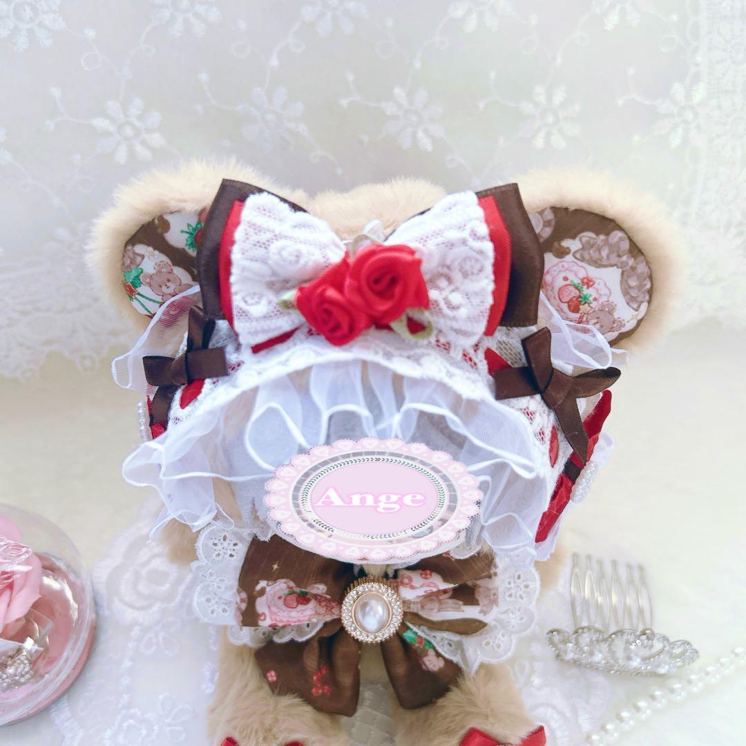 【ロリィタテディ】　ぬい服　着ぐるみ　16cm おすわり　ふわふわ　R7-67