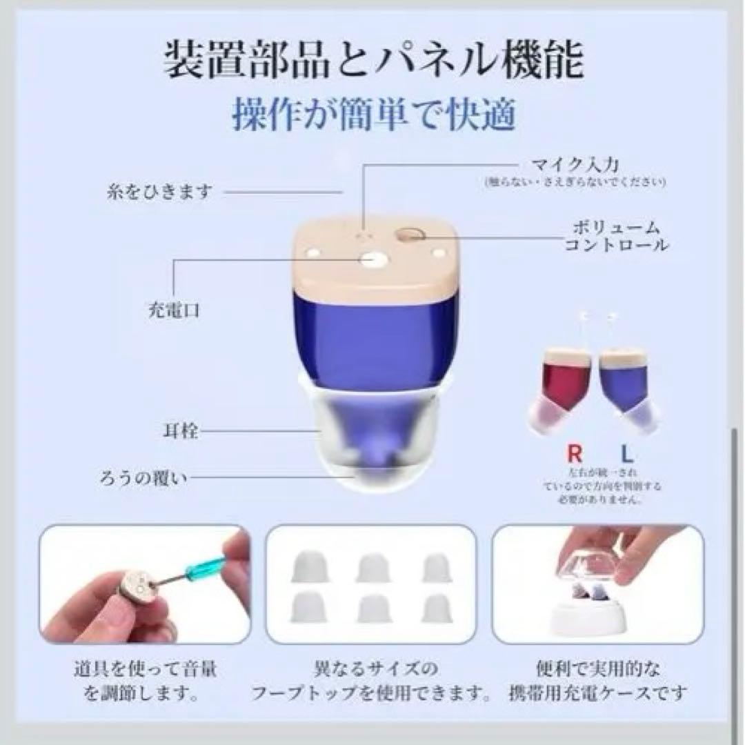 ✨新品✨しゅうおんき　集音器 補聴器 高齢者 両耳兼用　ケース付　耳穴型