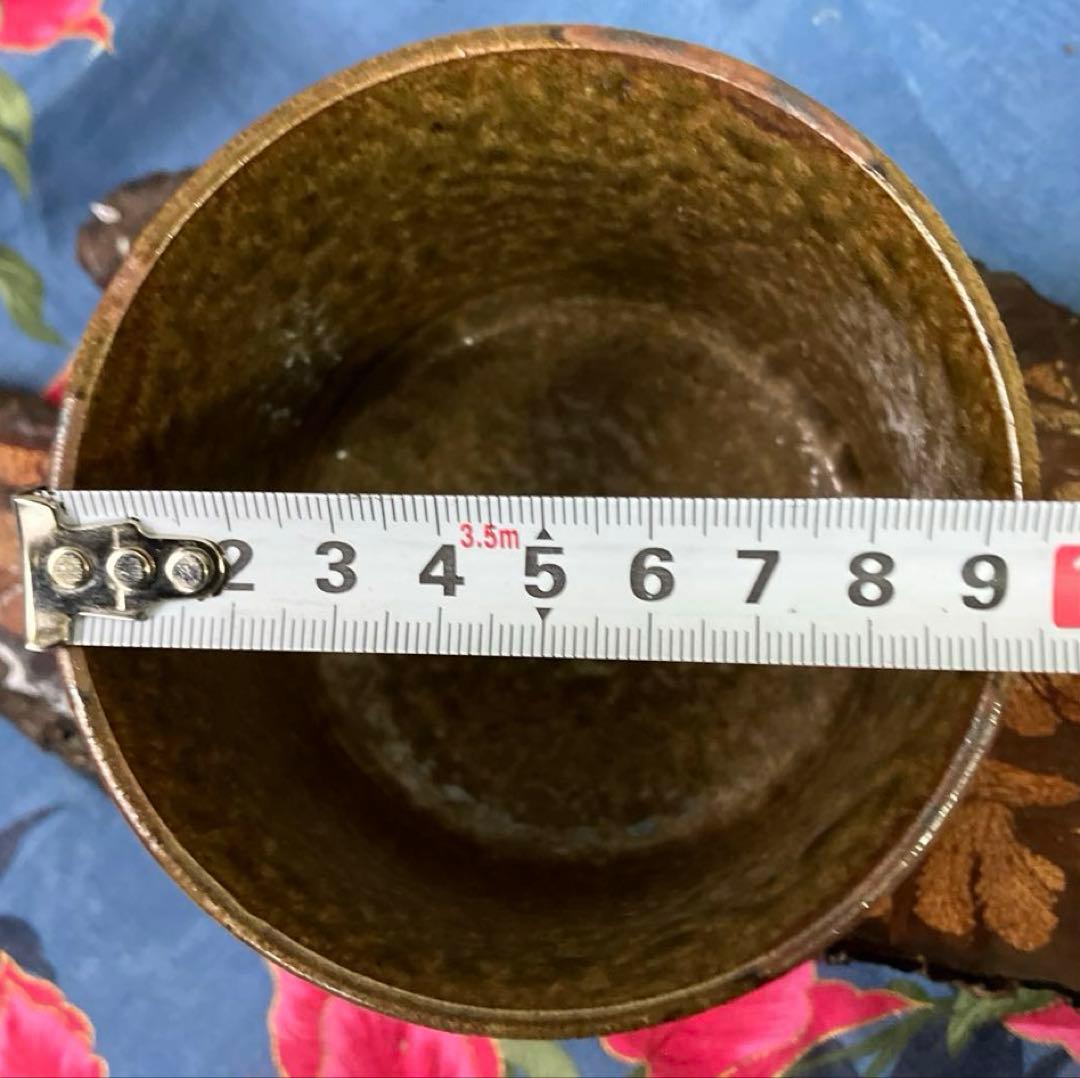 茶道具 陶器 茶碗 渋茶色