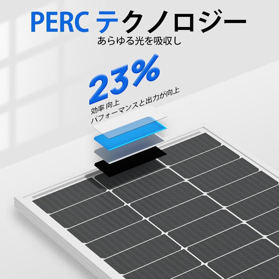 【開封済・未使用】ECO-WORTHY ソーラーパネル　100W　太陽光チャージ